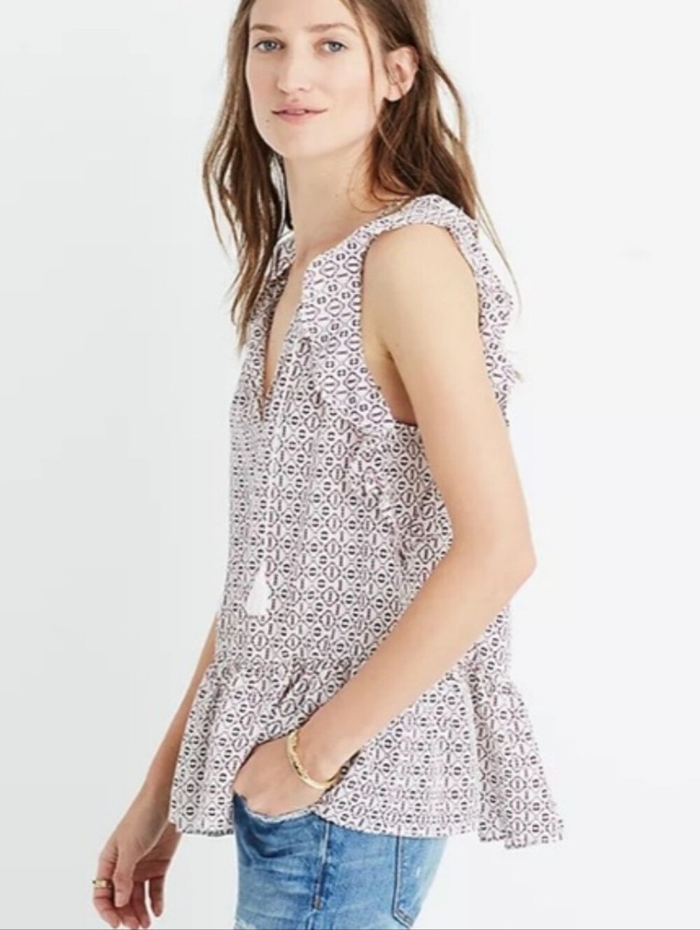 Madewell | Silk Lily Ruffle Top
